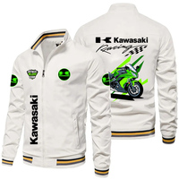 2025 Spring/Summer New Y2K Fashion Kawasaki Motorcycle Logo Men's Zipper Jacket Sportswear Women's Jacket Coat