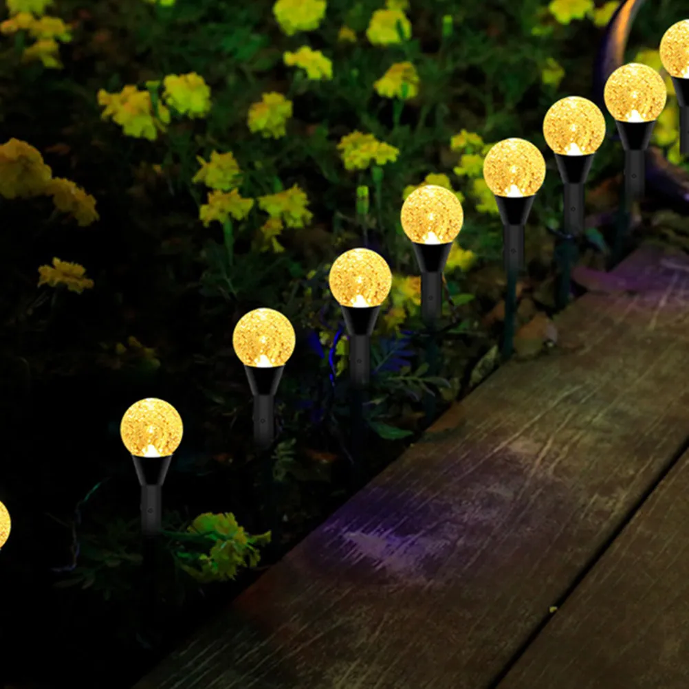 1 Set Solar Path Lights Outdoor Decorative Lawn Lamps Creative Solar Energy Light Durable Weatherproof Garden Yard Lamp Ground