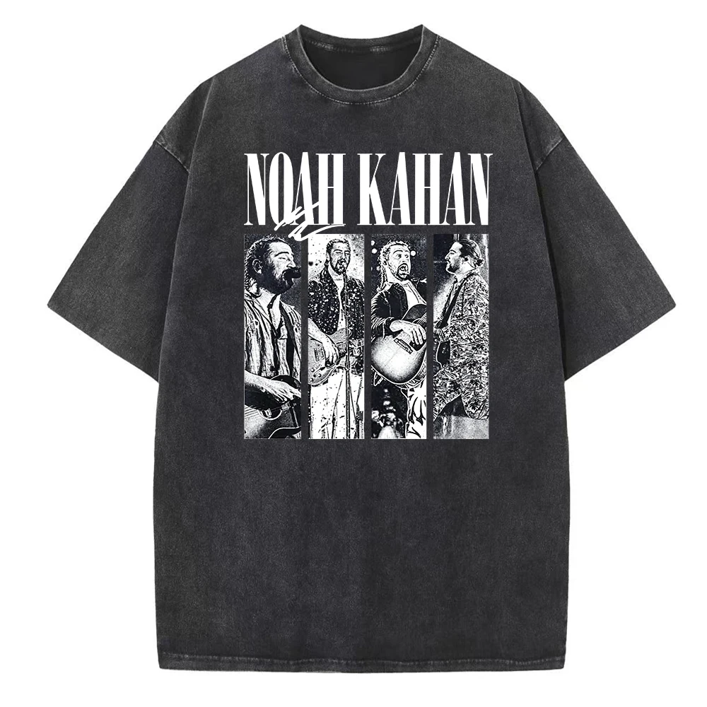 Noah Kahan the Great Divide Tour 2026 Washed Cotton T-shirt Vintage Women Man Short Sleeve Graphic T Shirts