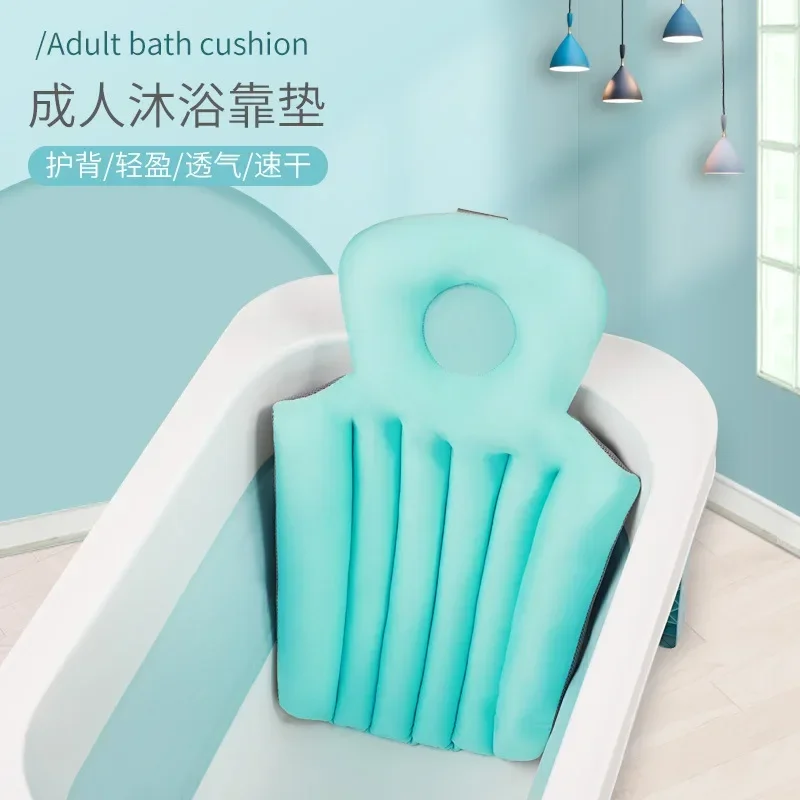 Bath Pillow Comfortable Cushion Spa Bathing Pad Bathtub Cushion Non-Slip Waterproof Neck & Back Relax Bathroom Supply