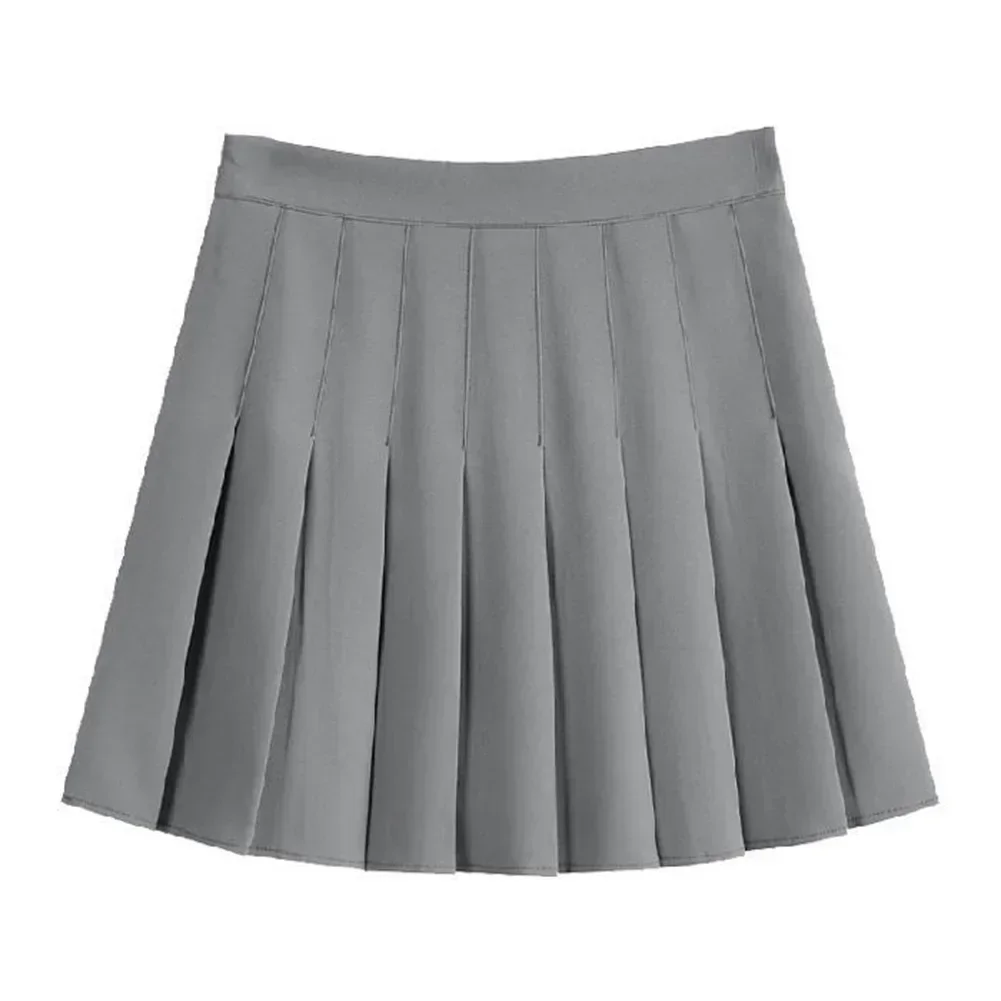 Brand New Pleated Skirts Short Skirt Mini Polyester XS-XXL Zip 1pcs High Waist JK Going Out Parties Female Girls