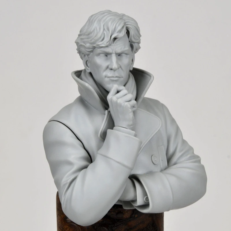 Kit de modèle de buste en résine moulée sous pression, échelle 1/10, Statue de gentleman européen non assemblée et non peinte