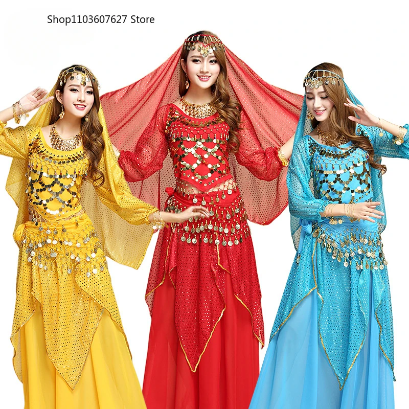 

Belly dance new set indian dance costume folk dance costumes stage costumes ethnic style clothes women