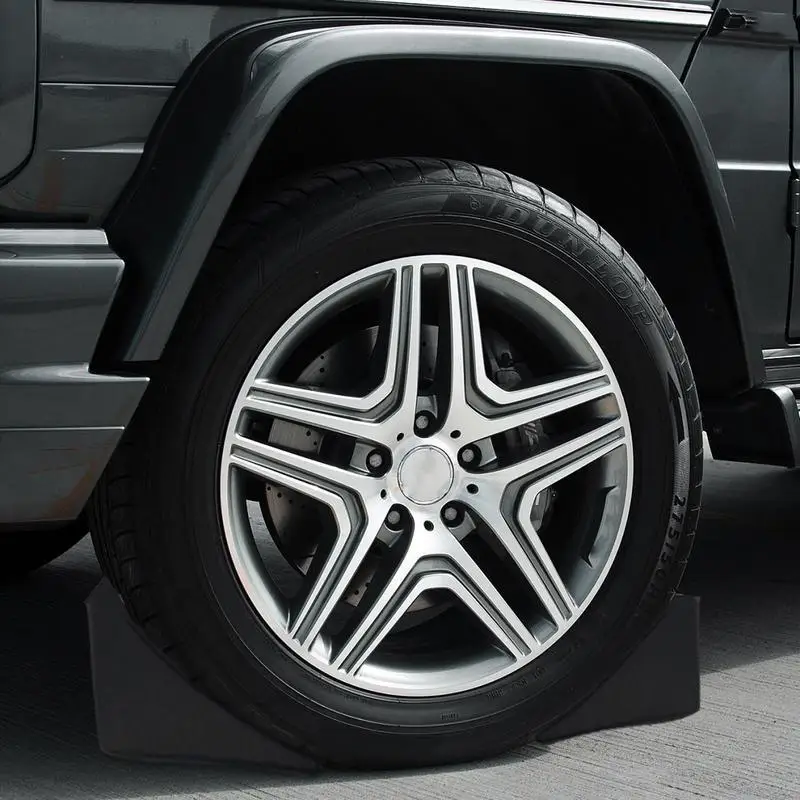 Tope de rueda de coche para garaje, 2 piezas, excelente tracción, antideslizante, estacionamiento de camión, bloque de tope automático móvil