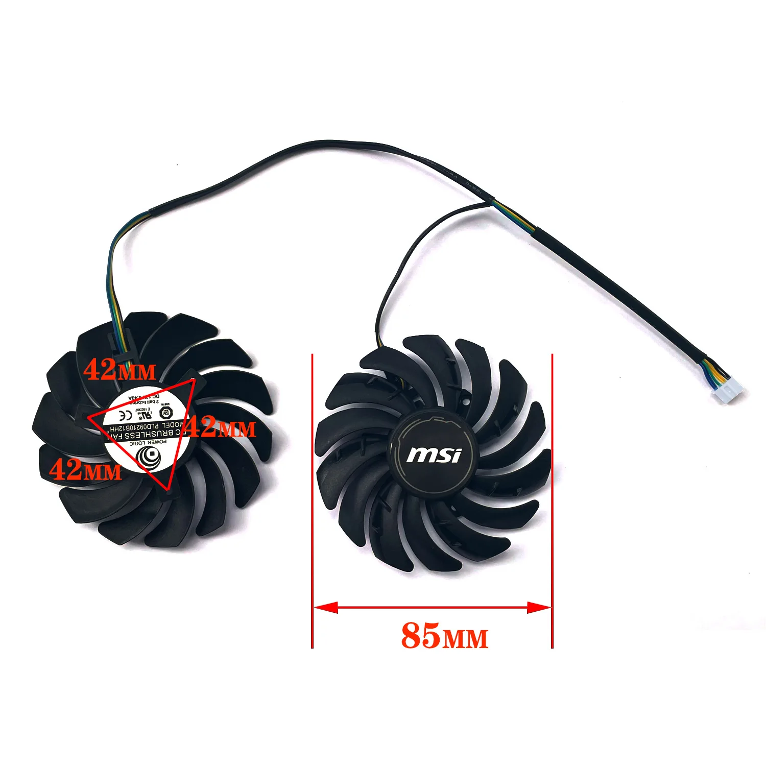 2PCS PLD09210B12HH PLD10010S12HH RX5700 GPU Cooler สำหรับ MSI Radenon RX5700 XT กราฟิกการ์ด