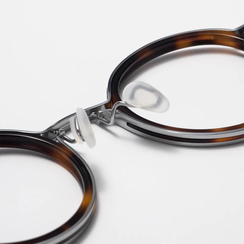 Popular Japanese Handmade Round Titanium Acetate Glasses Frame Men Women Ultralight Eyeglasses Retro ARLT5862 Tortoise Eyewear