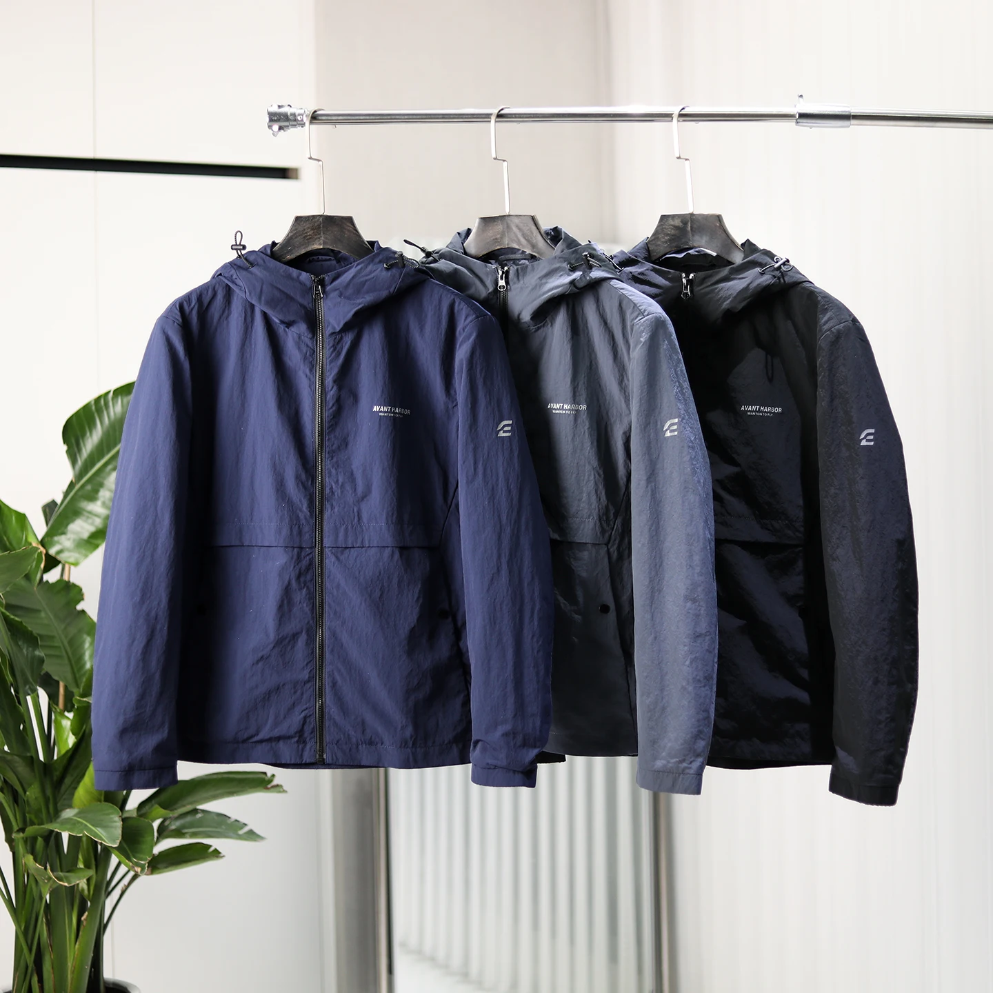 

Outdoor Workwear Sle Reflective Men's Spring Jaet Coat Casual Faionable Hooded Commuting Polyester Nylon Cosite Fiber