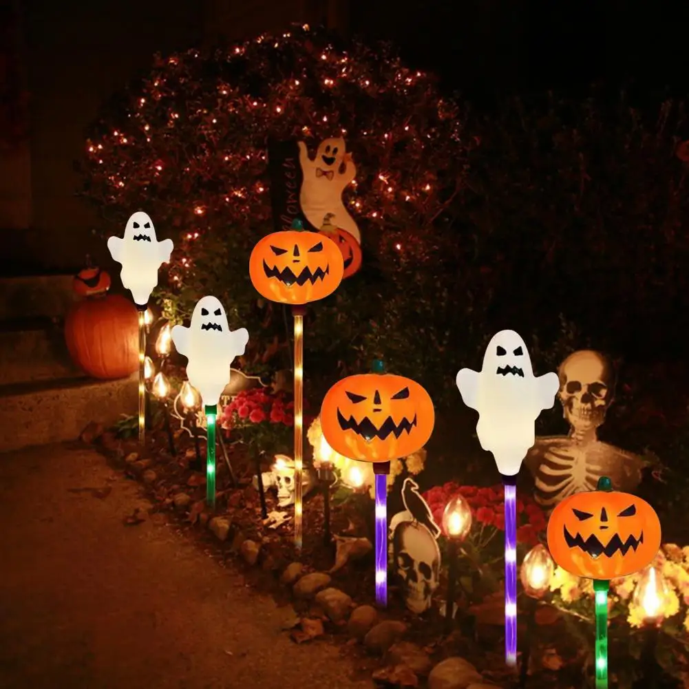 Easy to Assemble Solar Lights Halloween Solar Lights Stake Ground Insertion Decoration Set with Color for Courtyard for Pathway