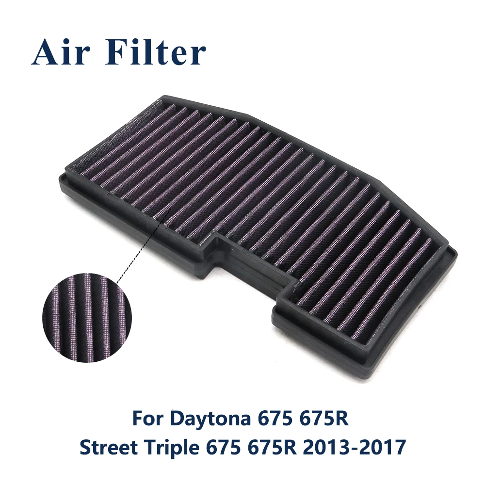 

For Daytona 675 675R Daytona675 Street Triple 675 675R 2013-2017 Motorcycle High Flow Air Filter Engine Intake Cleaner