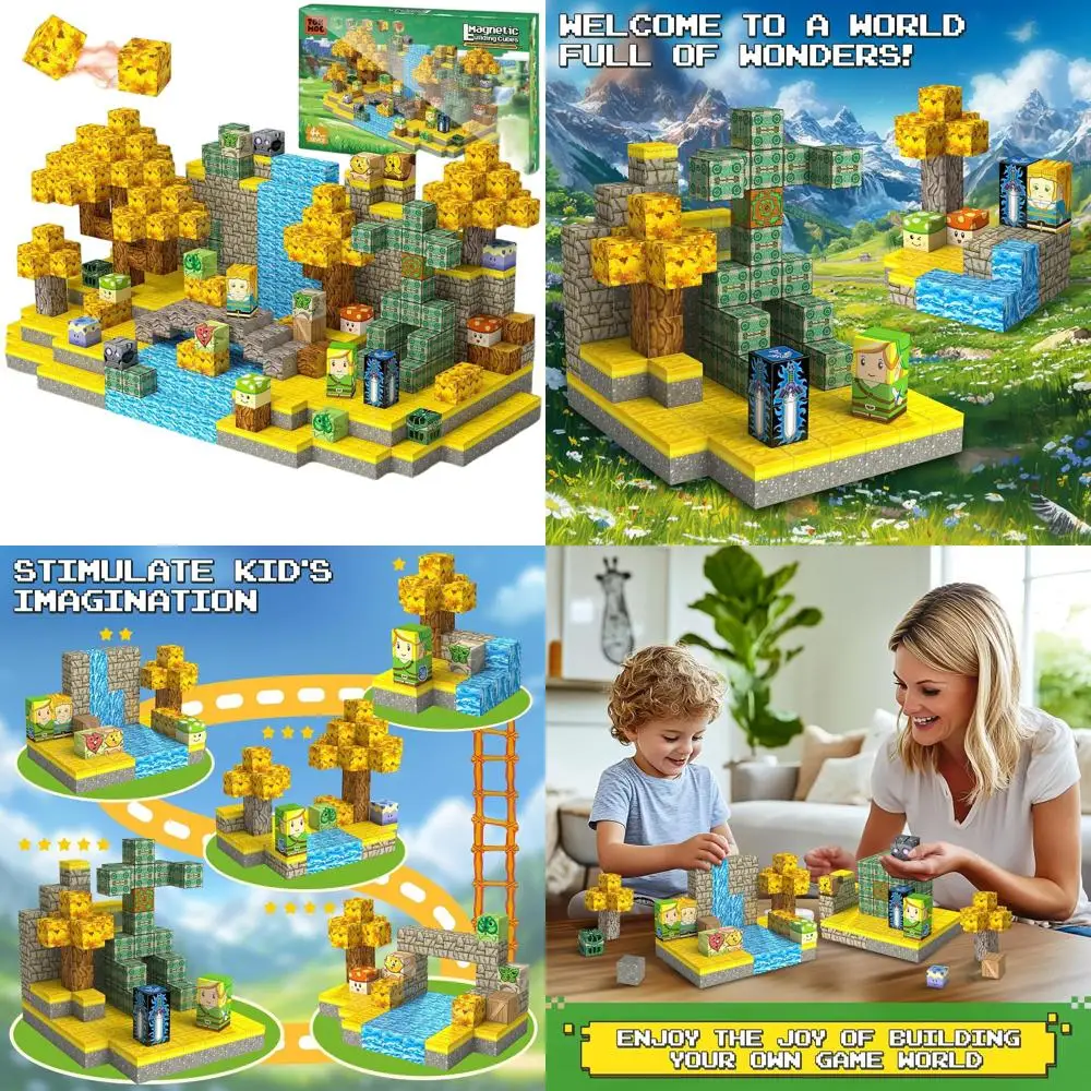 

STEM Learning Magnetic Blocks: Korok's Cubes for Ages 5-7, Outdoor & Sensory Toys, Perfect Gift for Kids