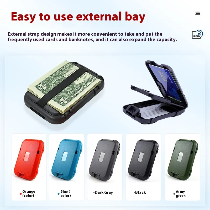 Wallets RFID Blocking Wallet for Men Card Case with Removable Money Clip - Slim, Secure and Crush Resistant