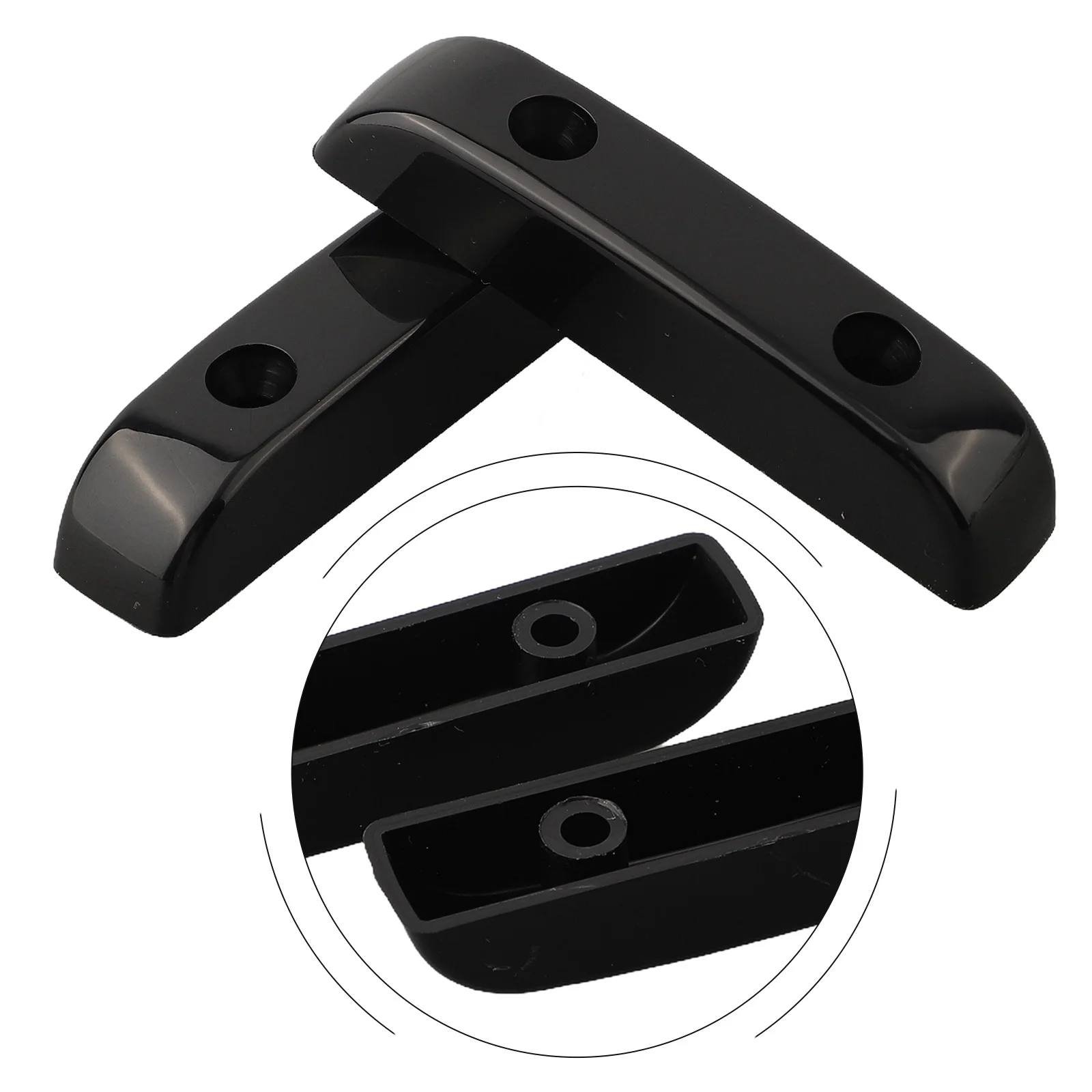 Practical Thumb Rest Rest - 2PCS - Black Thumb Rest - For Jazz Bass Guitar Providing A Comfortable Thumb Rest.