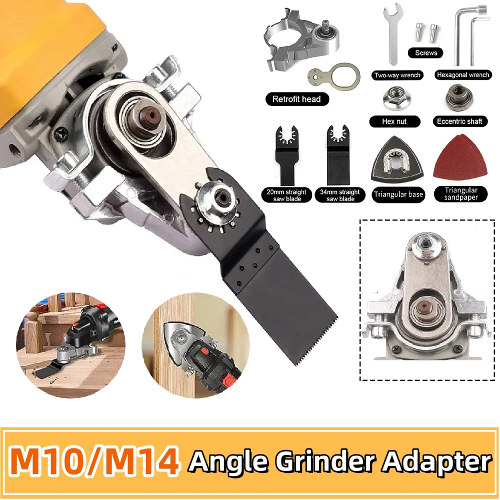 

Angle Grinder Conversion Universal Head Adapter M10/M14 Thread for 100/125 Type Metal Cutting,Grinding and Polishing Power Tool