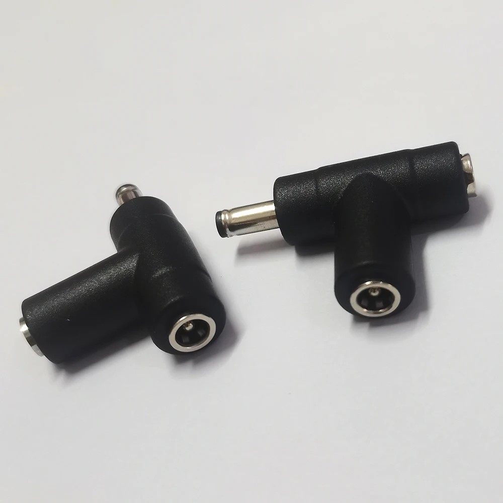 1 Stück T-förmiger DC-Stromadapter 5,5x2,1mm / 5,5x2,5mm Stecker auf Doppel-Buchse DC-Anschluss für CCTV, LED-Streifen, Laptop-Stromversorgung – Detail 3