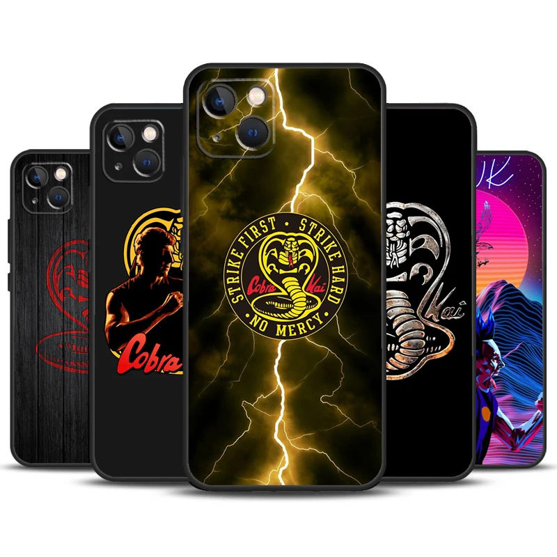 Cobra Kai Snake Phone Case For iPhone 11 12 13 14 16 15 Pro Max Mini 7 8 Plus X XR XS Max Bumper Cases Cover