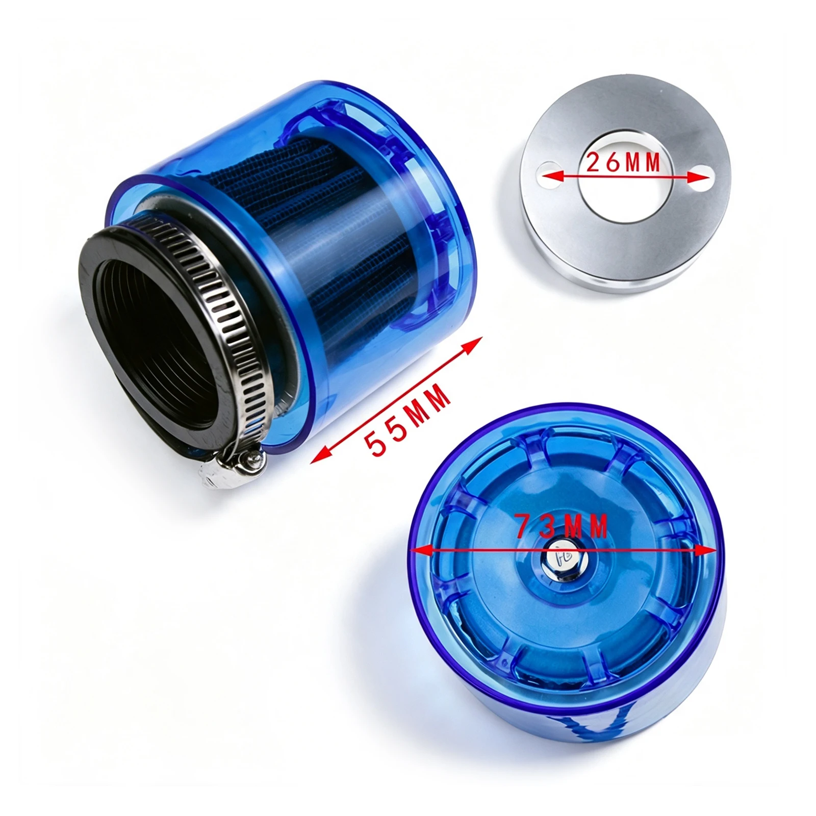 Plastic Air Filter Kit for CY Zenoah Engine for 1/5 HPI KM ROVAN Mcd Redcat Rcmk Fg Baja 5sc Ss 5T 5B Truck Rc Car Parts