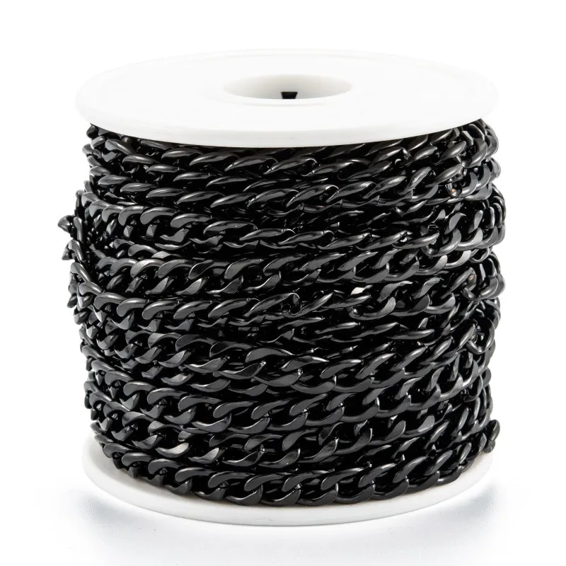 10m/roll 6mm wide 304 Stainless Steel Curb Chains Twisted Chains Link Chain Unwelded for Jewelry Making DIY Bracelet Necklace