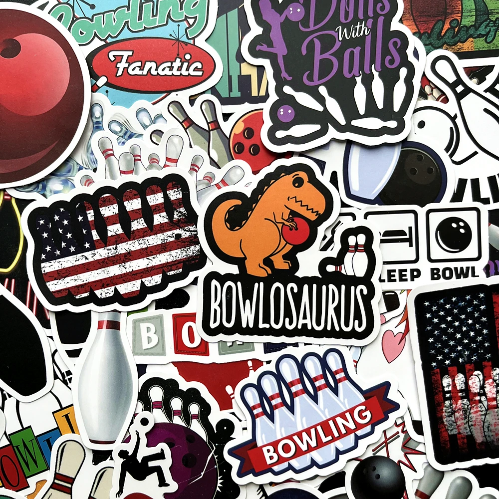 10/50Pcs New Cartoon Bowling Sport Stickers For Suitcase Skateboard Laptop Luggage Fridge Phone Car Styling DIY Decal Pegatinas