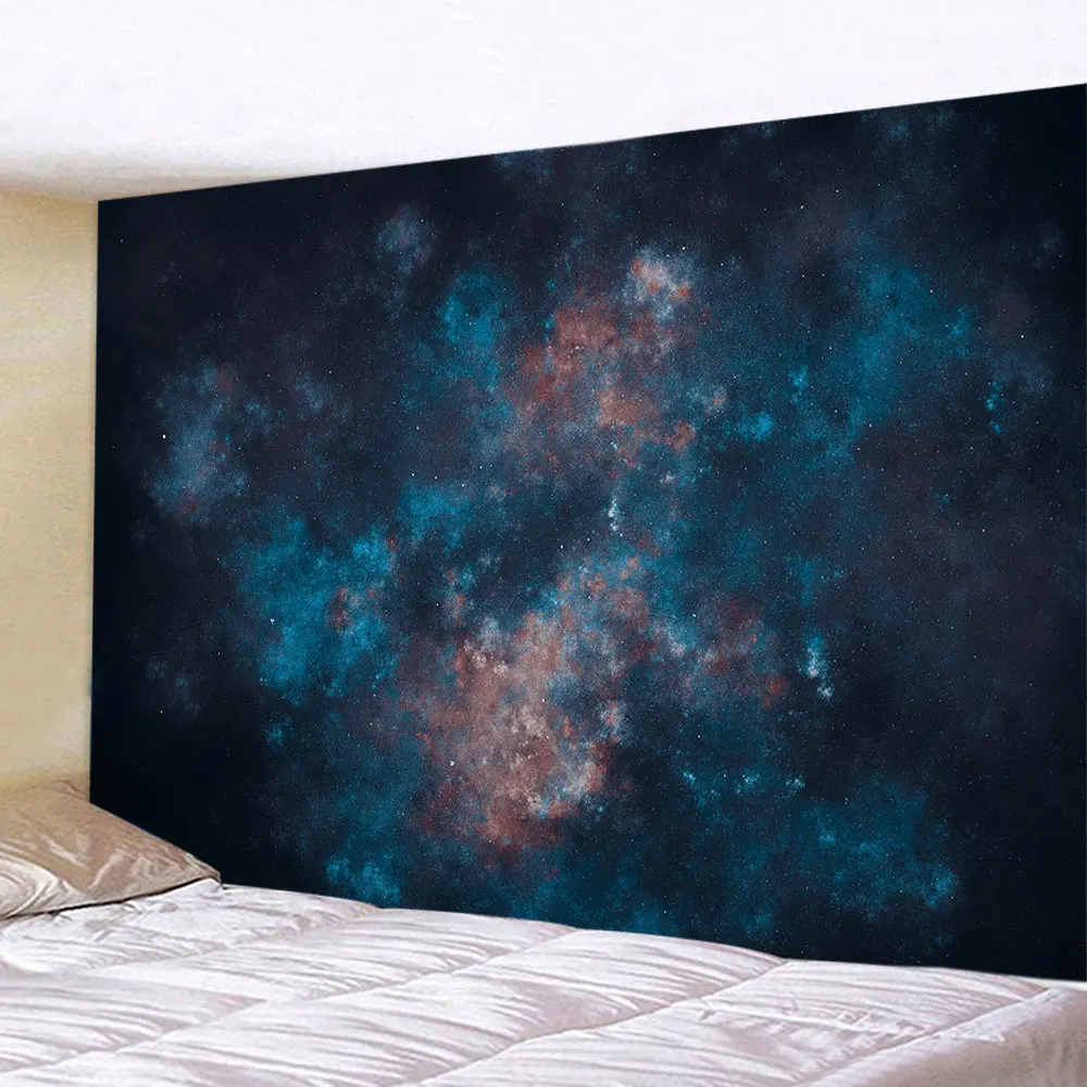 Psychedelic Galaxy Starry Sky Tapestry Moon Universe Space Nebula Wall Hanging  Cloth for Home Bedroom Dormitory Decoration