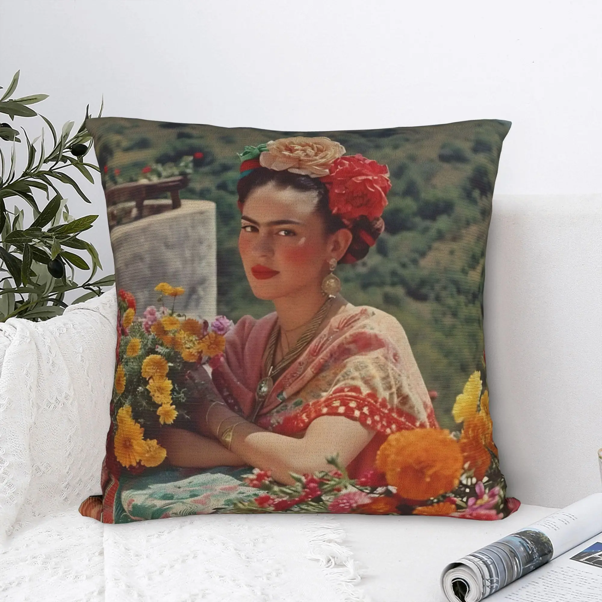 Pillow Case F-Fridas K-Kahlooo Soft  Pillow Cover For Sofa Home Decoration Novelty Pillowcases