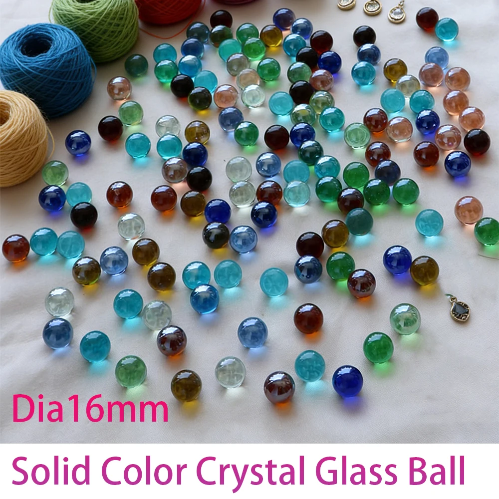 9-25Pcs Dia 16mm Glass Ball Fish Tank Bottom Sand Gardening Decorative Ball DIY Handmade Childhood Joyful Decorative Toy Ball