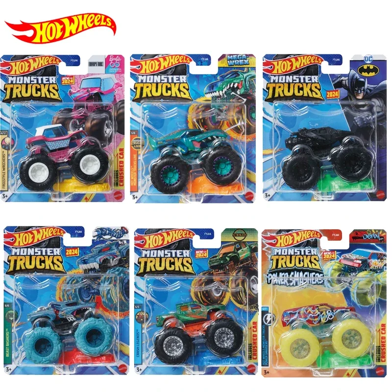 Original Hot Wheels Car Monster Trucks Diecast 1/64 Toys for Boys Barbie 65th Batman Nissan Vehicles Models Birthday Gift