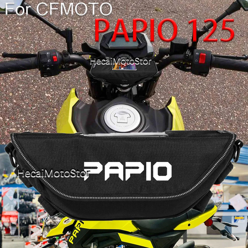 

Сумка для мотоцикла CFMOTO PAPIO 125 Papio, аксессуары для мотоцикла, водонепроницаемая и пылезащитная сумка для хранения руля, сумка для навигации