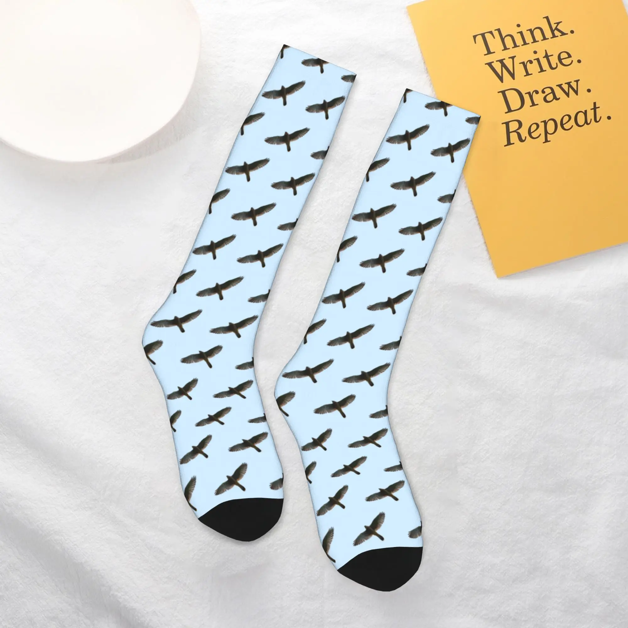 

All Seasons Crew Stockings On the fly. Common kestrel Socks Harajuku Funny Hip Hop Long Socks Accessories for Men Women Gifts