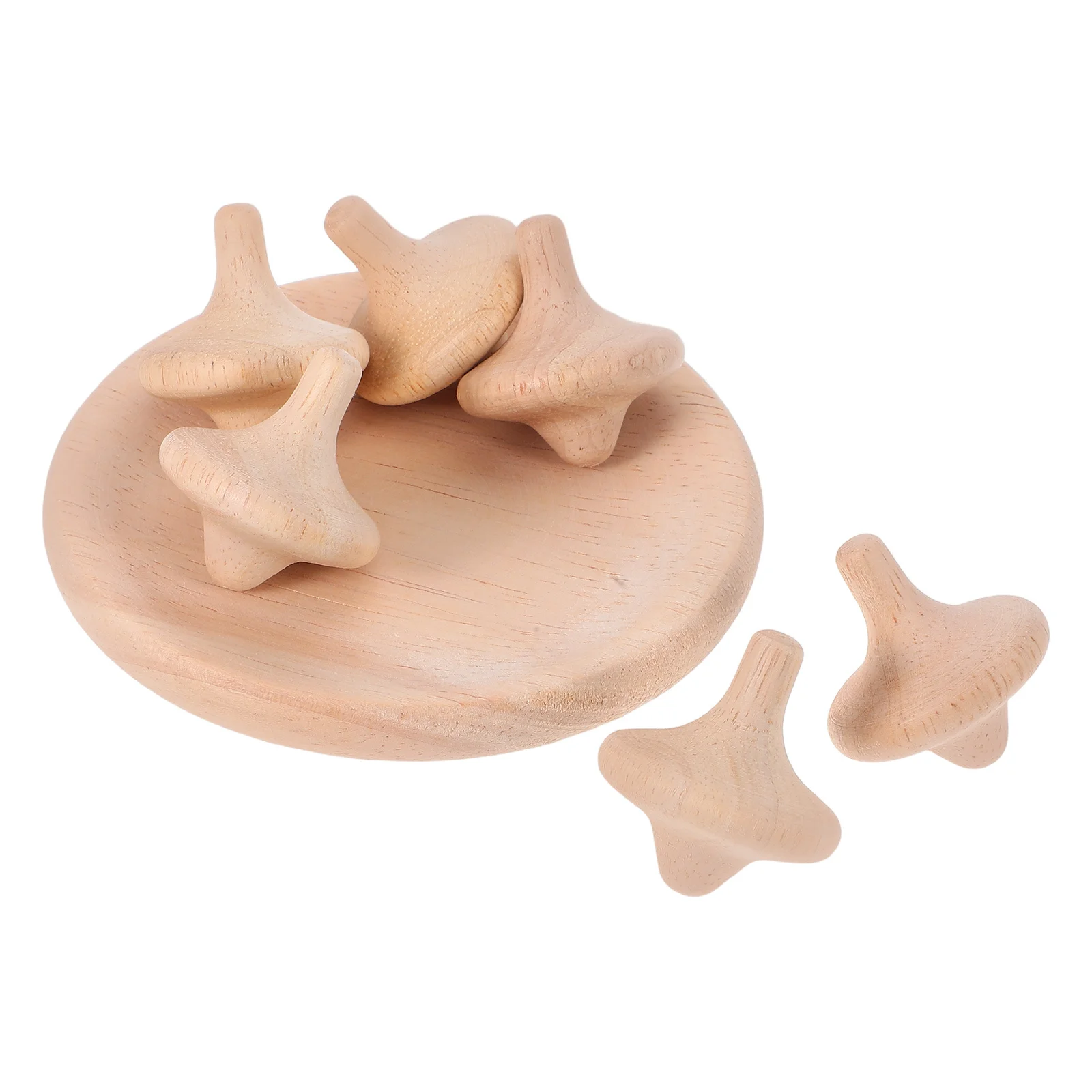 

6Pcs Educational Spinning Tops Wooden DIY Crafts for Kids Unfinished Painting Kits Enhance Creativity Motor Skills Preschool