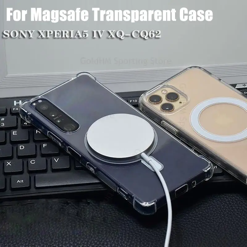 

Funda For Sony Xperia 1 5 IV For Magsafe Magnetic Transparent Case For Xperia 5 IV 1 III 1 II Wireless Charging Magsafing Cover