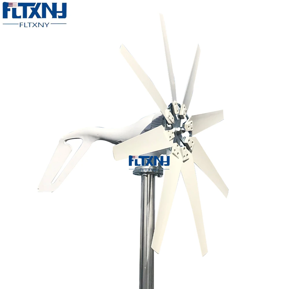 Hot Sale 1kw 1000w Solar and Wind Turbine Hybrid System Solar  Vertical Axis Wind Power Generator for Home Use Windkraftanlage