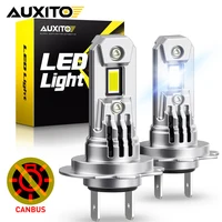 AUXITO 2 uds H7 bombillas de faros LED 100W 20000LM Turbofan inalámbrico Canbus lámpara automática 6500K blanco automóvil para VW BMW Mazda