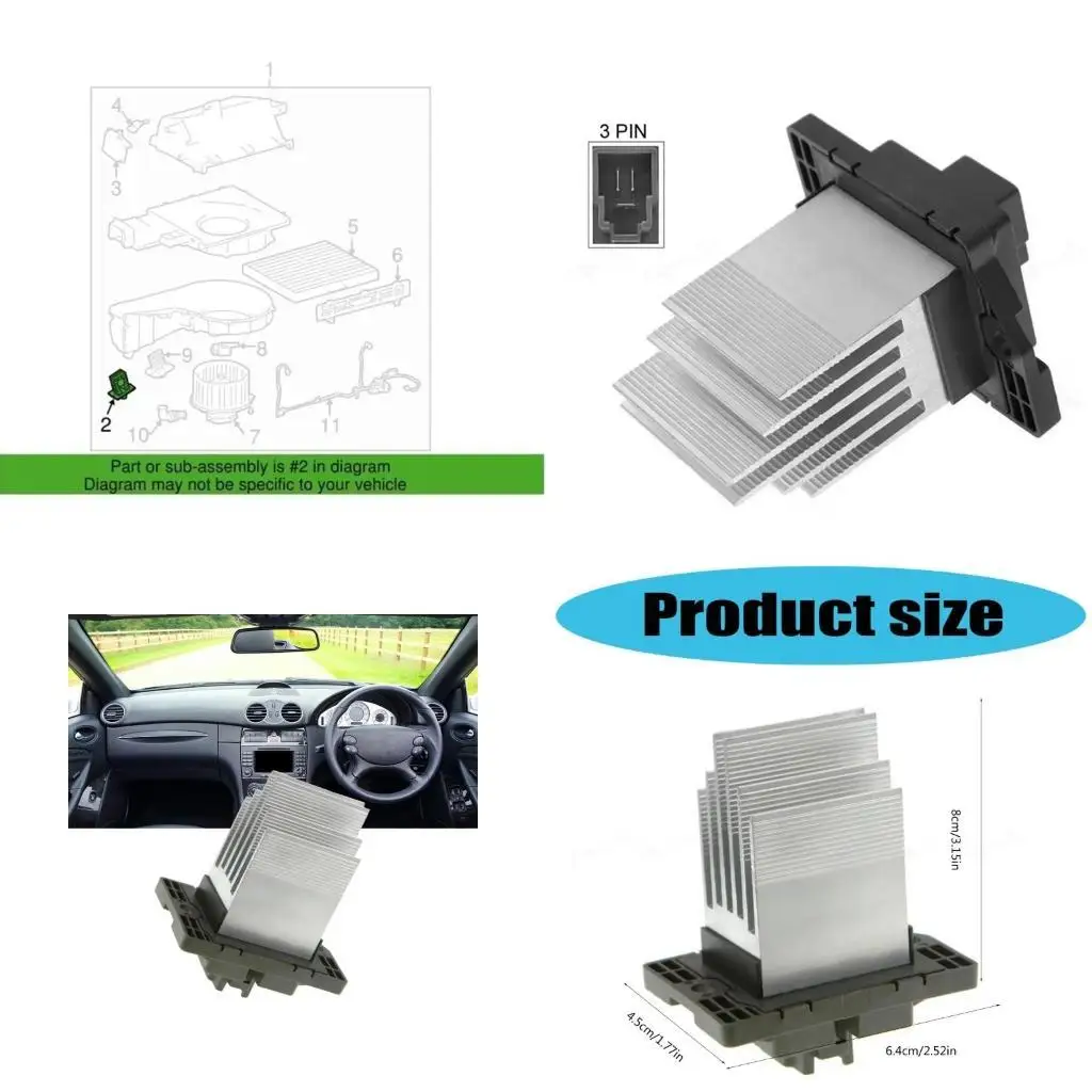 

31BC Automotive Blower Motor Resistor Precisions Fan Control Resistor for Vehicle