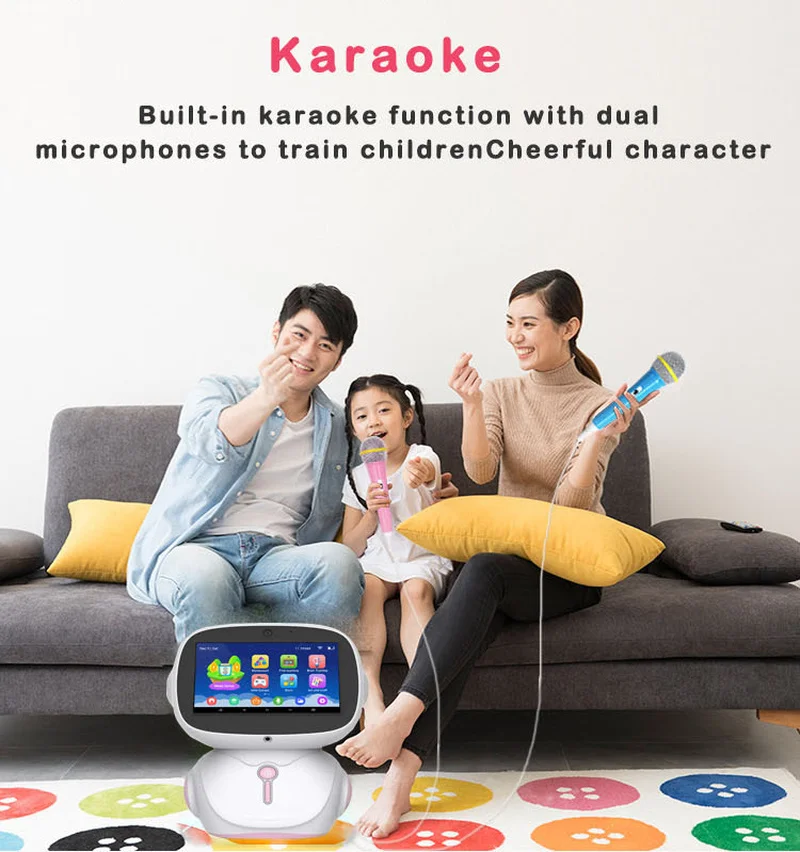 KI-Roboter-Frühpädagogikmaschine, zweisprachiges interaktives Konversationsspielzeug für Kinder, pädagogischer Roboter, Englisch, Spanisch, Französisch...