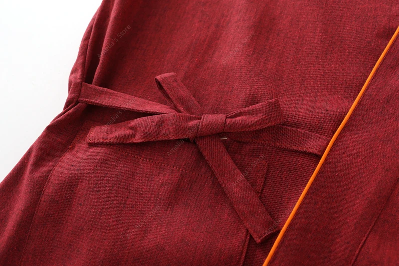 봄 여름 Samue 일본 전통 작업복 여성 2pcs 세트 불교 수도승 수녀 선 조경 원예 작업복