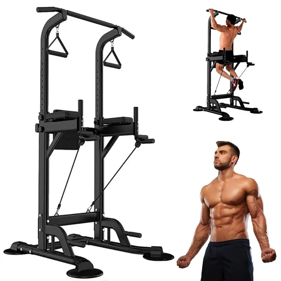 

Power Tower Pull Up Bar for Home Gym, Multi Functional Pull Up Bar Stand Dip Bar Station, Adjustable Height Workout Customizable