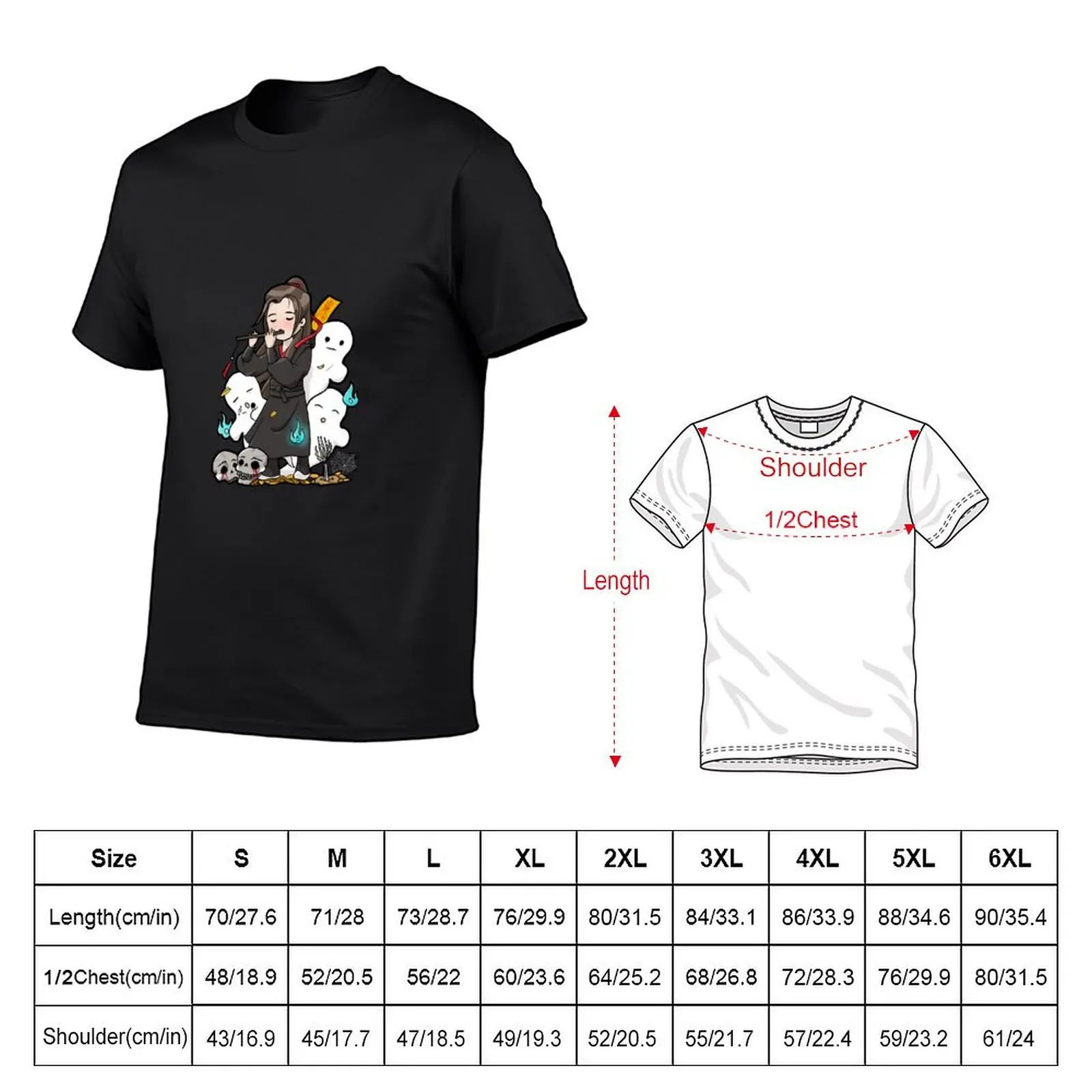 Wei Wuxian's Flute T-Shirt hippie clothes essential t shirt vintage anime shirt boys whites shirts men