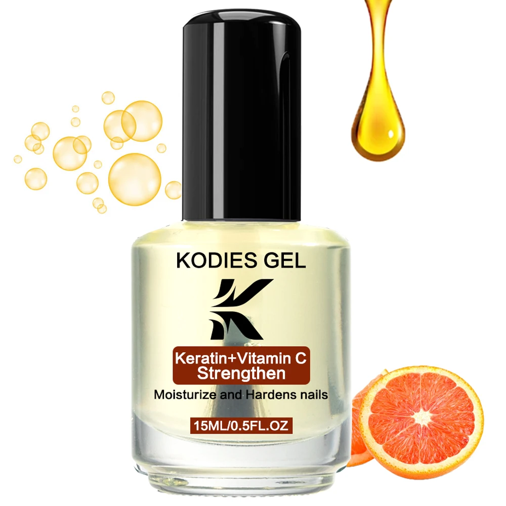 KODIES-Óleo de Queratina para as Unhas, Vitamina C, Nutrição, Fortalecedor, Nutre o Crescimento, Repara as Unhas, Pele e Unhas Danificadas Secas