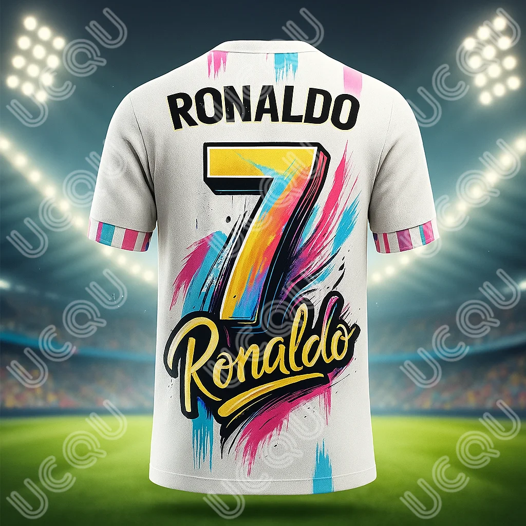 

НОВАЯ мужская футбольная майка 2025 года Криштиану Роналду # Футбольная футболка из джерси с принтом 7, памятная версия для фанатов MOTO