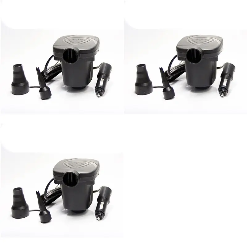 

【БОЛЬШАЯ РАСПРОДАЖА】3X 12V DC Электрический воздушный насос-компрессор с 6 насадками для надувных матрасов, плотов, кроватей, лодок, автомобилей