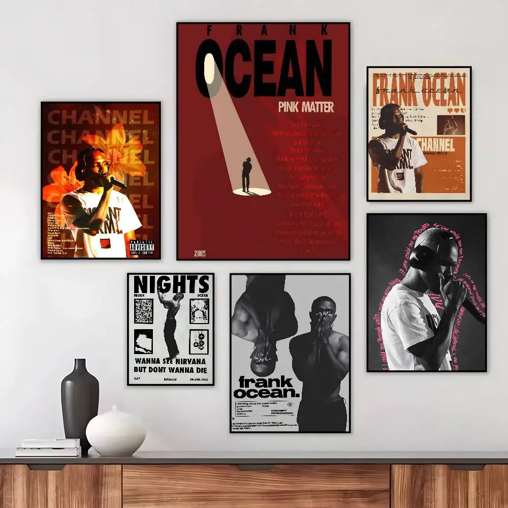 1pc A-Frank Ocean Blond Poster Art canvas HD aesthetic Printing Paper Wall Art for Living Room Bar fashion Home Decor