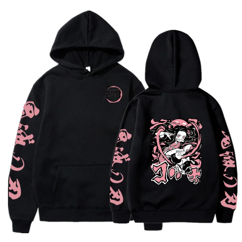 Anime Character Impressions Demon Slayer Women's Clothing Sports and Leisure Hoodies Fashion Streetwear