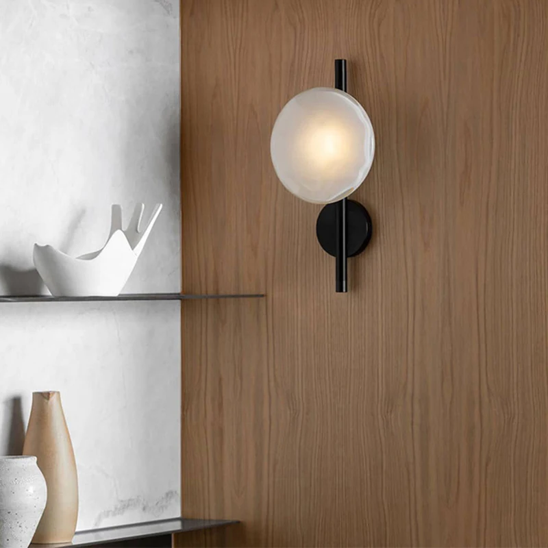 Nordic Ceto Wall Light Gray White Clear Glass lamp Bedroom Parlor living room sofa light Restaurant Corridor Aisle porch light