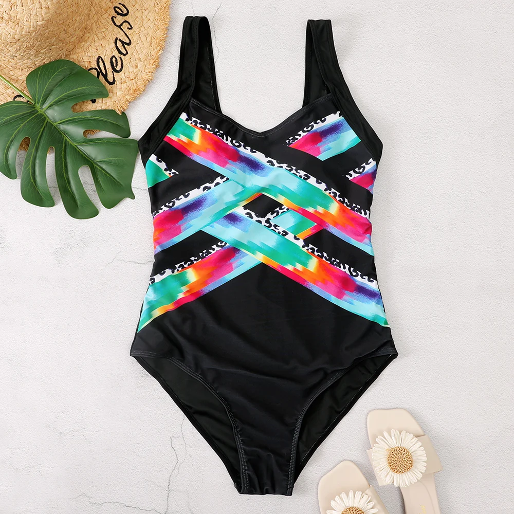 2023 Women Swimsuit One Piece Printed Swimwear Female Sexy Bodysuit Bathers Bathing Swimming Swim Suit Sports Beachwear