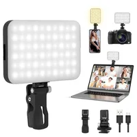 Luz de relleno de luz de vídeo LED 60 recargable 2500 MAh Ajustado 3 modos de luz CRI95 Mini luz portátil para selfies 2500-9000K
