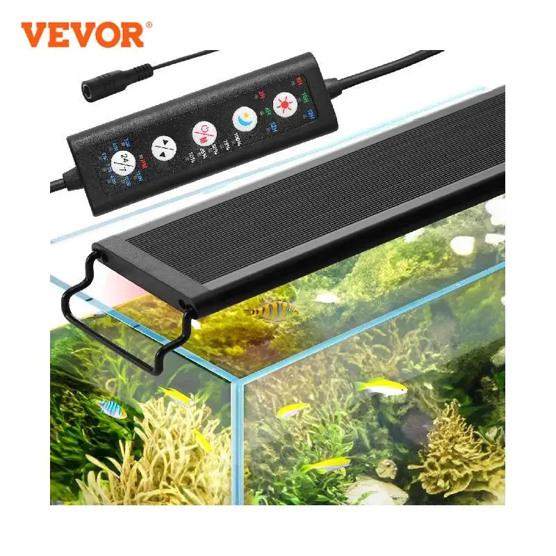 VEVOR Aquarium Light 36W Full Spectrum Fish Tank Light with 24/7 Natural Mode Adjustable Timer & 5-Level Brightness 36-42 inch 