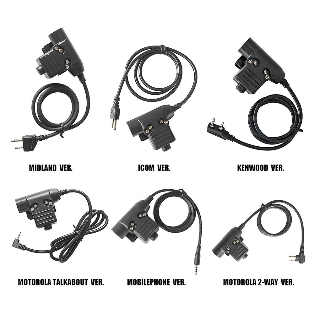 Тактическая PTT Kenwood/Midland/фоторазъем, наружная охотничья стрельба, тактическая гарнитура, военное радио, гарнитура, адаптер U94 PTT