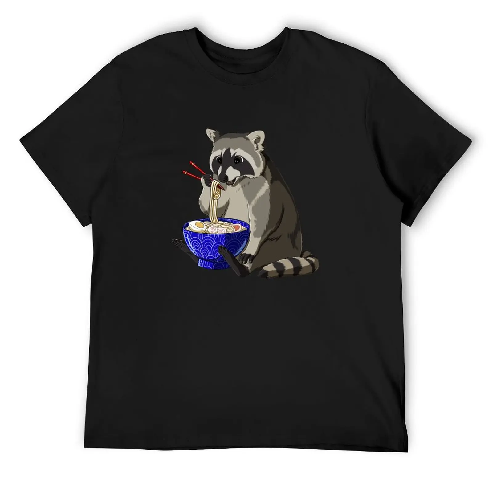 

Racoon Ramen T-Shirt custom shirt essential t shirt boys animal print mens t shirts casual stylish