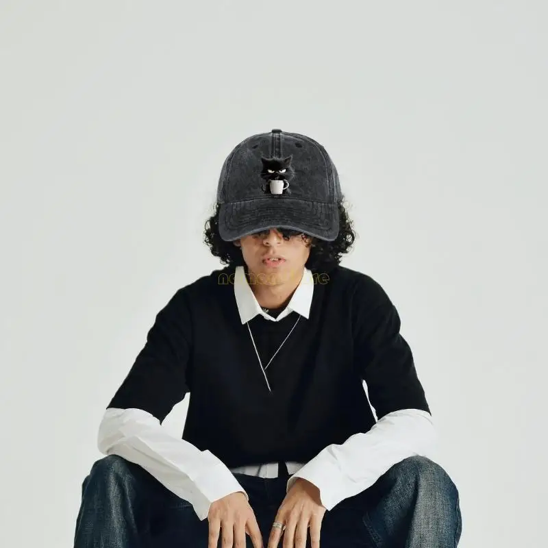 قبعة بيسبول عصرية من 31BF، قبعة للأب على شكل حيوان الأنمي مع حزام قابل للتعديل للنساء