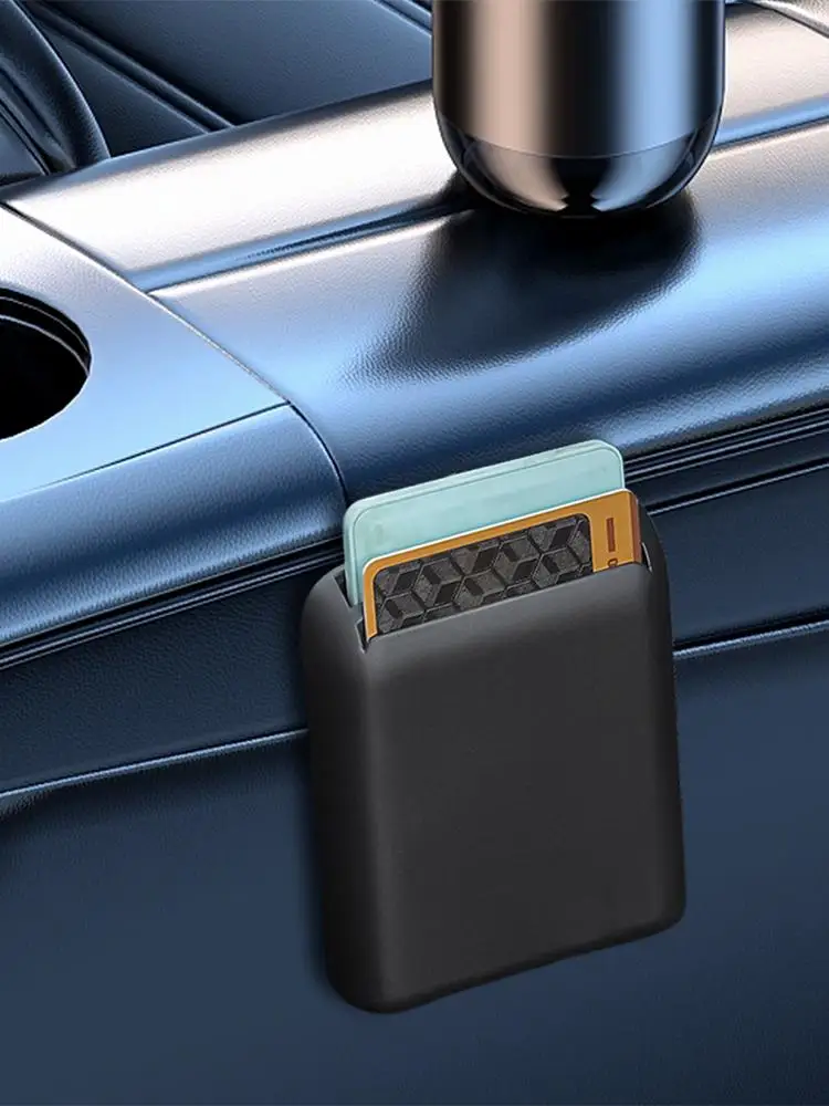 Card Pocket for Vehicle Adhesive Interior Receipt Organization Slot Registration Card Holder for Cars Sedans SUVs Trucks Pickups